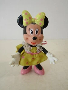 VINTAGE DISNEY 4" MINNIE MOUSE YELLOW DRESS BENDIE BEND EM FIGURE - Picture 1 of 4
