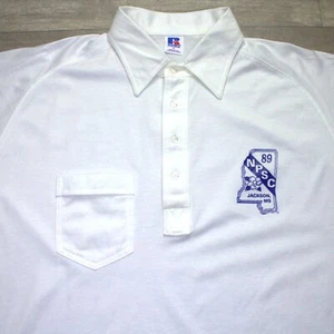 Vintage 80s National Police Shooting Championship Polo Shirt Russell Athletic XL - Bild 1 von 5