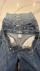 Sonoma Boys Adjustable Waist Stretch Blue Straight Jeans Youth Size 10. Lot Of 5 - Picture 1 of 4