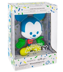 Disney Parks kultige Neon Mickey Mouse 7 Zoll Vinyl Figur Wonderground Neu im Karton - Bild 1 von 2
