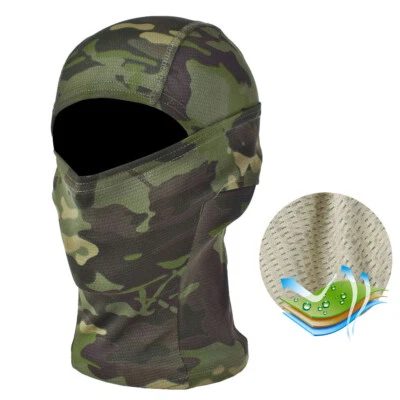 Cappello da gioco softair militare mimetico caccia balaclava maschera viso esercito - Immagine 1 di 4