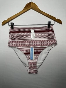 Parte inferior de bikini CUPSHE Boho cintura alta para mujer talla mediana NUEVO - Imagen 1 de 8