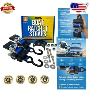 Premium einziehbare 2" x 43" Boot Spanngurte - 600 Pfund Tragfähigkeit - Bild 1 von 9