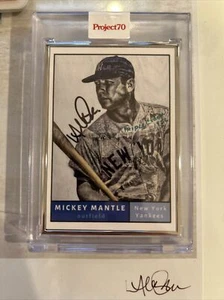 Mickey Mantle 2021 Topps Project 70 Artist Proof Auto by Lauren Taylor 29/51 - Picture 1 of 3