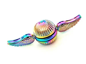 Rainbow Wings Snitch Metal Fidget Spinner Toy Boys Girls Kids Adults ADHD Focus - Picture 1 of 12