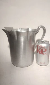 Vintage Hammered Aluminum Water Pitcher Everlast Hand Forged w/ Ice Catcher M44 - Picture 1 of 4