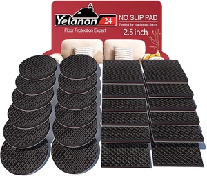 Yelanon Non Slip Furniture Pads -24 Pcs 2.5" Furniture Grippers, Non Skid for Fu - Picture 1 of 12
