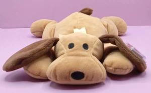 Ty Pillow Pals Woof 14" Peluche Marrón Perro 1994 Etiquetas Vintage Peluche Juguete - Imagen 1 de 13