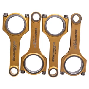 4pcs Titanized Connecting Rods ARP For Honda Civic CRX D16 ZC D Series 137mm - Picture 1 of 11