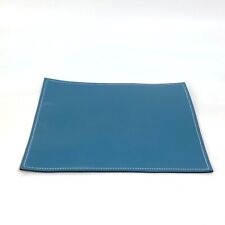 HERMES reversible Mouse pad Bicolor PC PC interior Leather blue/Black