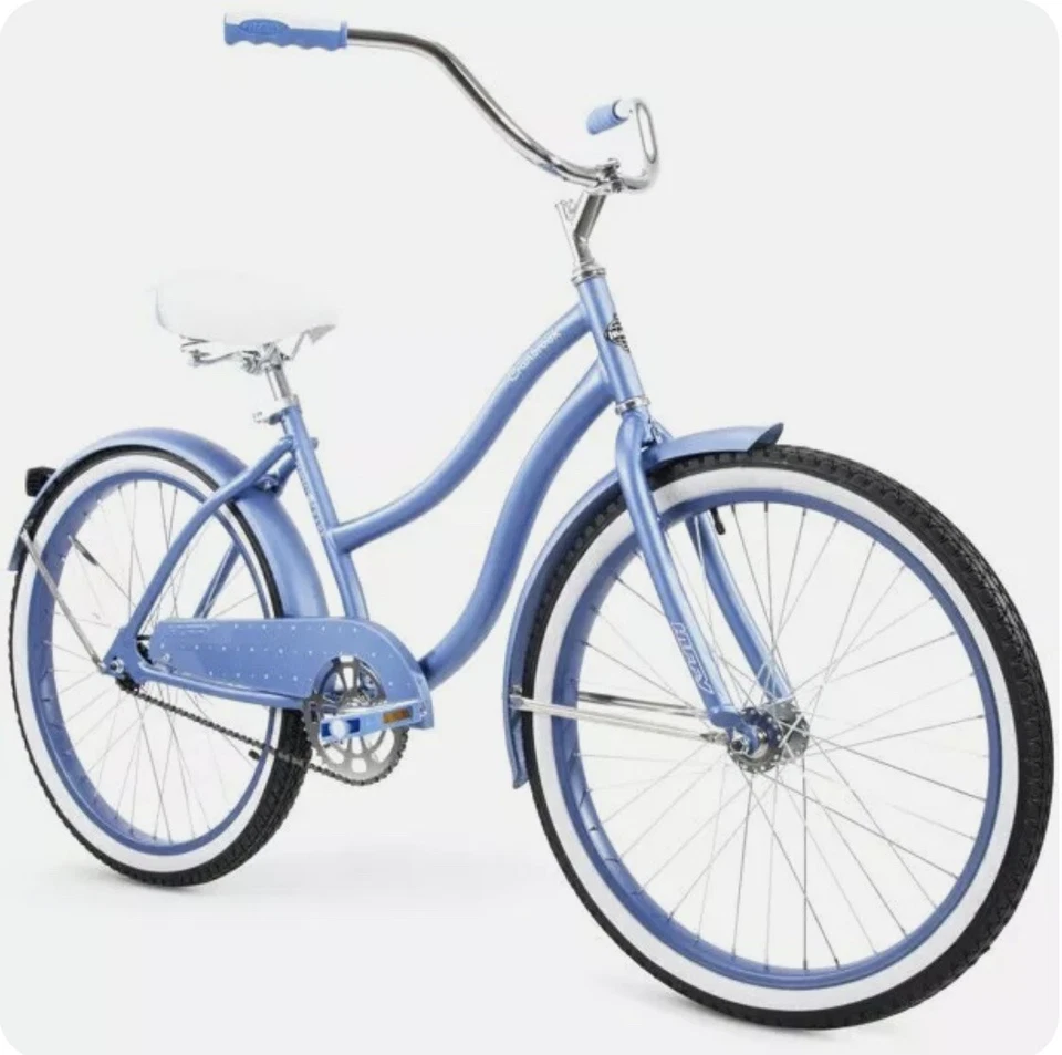 HUFFY 24" CRANBROOK WOMENS COMFORT CRUISER BIKE, PERIWINKLE BLUE - Image 1 of 1