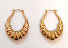 9ct Rose Gold Fancy Creole Earrings 2.93gr