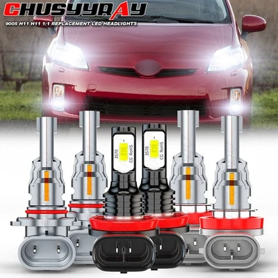 适用于雷克萨斯 Hs250H 2010 - 2012 6000K LED 车头灯高低 + 雾灯灯泡组合 — 第 1/4 张图片