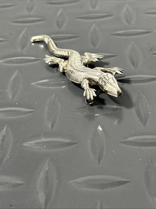 Sterling Silver Lizard Brooch - Picture 1 of 6