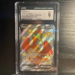 Cramorant V 2021 Pokemon Swsh Black Star Promo #086 Shining Fates Tins CGC 9 - Picture 1 of 6
