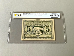 Greenland 5 Kroner P-18a ND(1953-67)  PCGS 63 PPQ - Picture 1 of 4