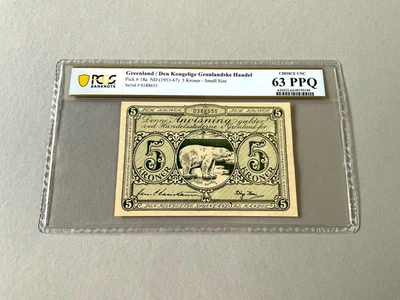 Greenland 5 Kroner P-18a ND(1953-67)  PCGS 63 PPQ - Image 1 of 4