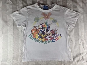 Tokyo Disneyland Resort 2 Sided Graphic Tee Shirt White Dreaming In Color 150 12 - Picture 1 of 10