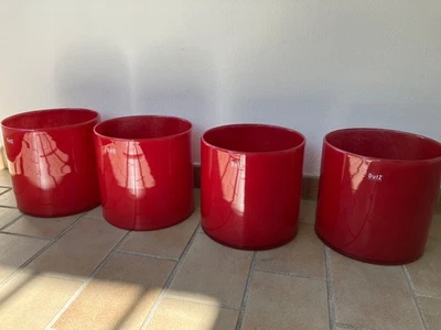 DUTZ Vase Übertopf H:25,5cm, D:25,5cm, rot, 3 Stück verfügbar Sehr guter Zustand - Bild 1 von 4