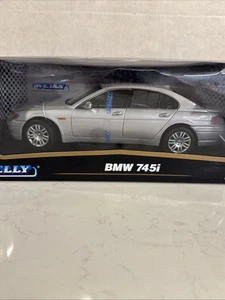 Welly BMW 745i 1/18 scale diecast car gray silver NIB HTF - Picture 1 of 11