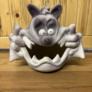 Vintage Halloween Schaumstoff Blasform Fledermaus Dekoration leuchtet - funktioniert 9" x 11" - Bild 1 von 5