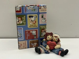 Figura Enesco Raggedy Ann & Andy True Friends muñecas de cerámica de colección coleccionistas - Imagen 1 de 4