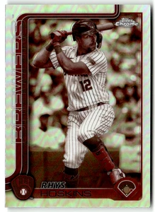2025 Topps Chrome MLB Baseball No. 98 Rhys Hoskins Bronze Refractor - Bild 1 von 2