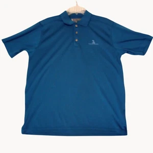 Pebble Beach Polo Golf Shirt Mens L Performance Fit Embroidered Logo Blue - Picture 1 of 5
