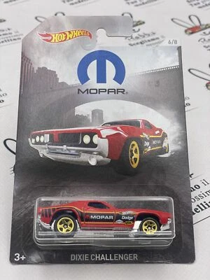 DIE CAST " DIXIE CHALLENGER " MOPAR HOT WHEELS SCALA 1/64 - Immagine 1 di 2