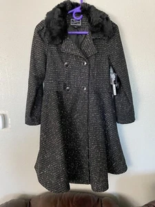 NWT Rothschild Dress Coat Girls L (14) Charcoal - Picture 1 of 9