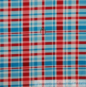 BonEful Fabric FQ Cotton Quilt White Red Blue Plaid American Flag Check Stripe S - Picture 1 of 12