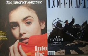 Lily Collins Alice Braga L'OFFICIEL USA Winter 2020 + Observer Magazine New - Picture 1 of 12