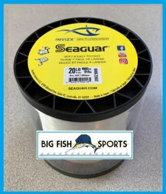 SEAGUAR INVIZX 100% Fluorocarbon Line 20lb/1000yd 20VZ1000 FREE SHIP 1000 YARDS - Image 1 of 2