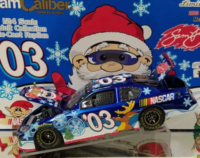  SAM BASS SANTA- COLOR CHROME 1/24 TEAM CALIBER NASCAR DIECAST CHRISTMAS CAR  - Image 1 of 2