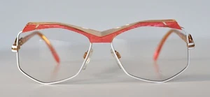 Cazal Vintage Eyeglasses -NOS- Model 230- Col. 97/ 236 -Gold,White,Pink &Stripes - Picture 1 of 3