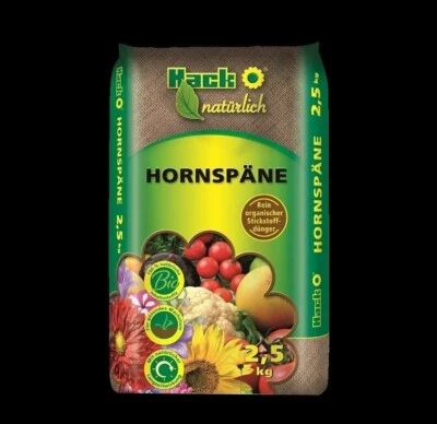 Hack Hornspäne 2,5 kg organisch Dünger alle Kulturen Obst Gemüse Langzeitwirkung - Bild 1 von 2