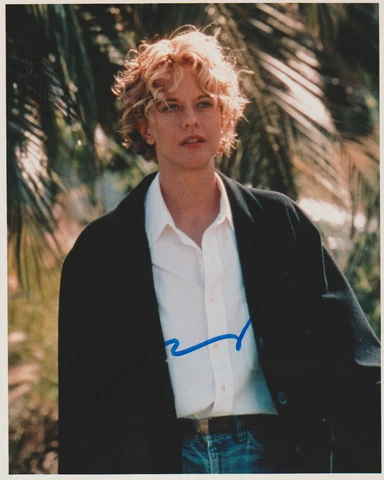 Meg Ryan certified Signed autographed vintage  8 X10 photo + COA Cover