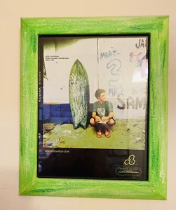 Rob Machado 05’ Green Board Channel Island 11 1/4”X14” Custom Framed Surfing Ad - Picture 1 of 1