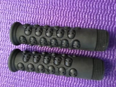 BICYCLE BMX, CRUISER, ATB, MOUNTAIN BIKE BLACK SOFT SKULL HANDLEBAR BAR GRIPS🔥  - Image 1 of 3