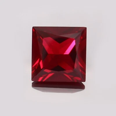 Piedra preciosa cuadrada de granate sintético creada en laboratorio AAA 5 mm-20 mm, 1 pieza Foto 1 de 4