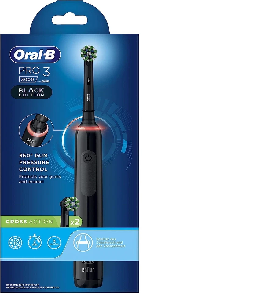 Cepillo de Dientes Eléctrico Oral-B Pro 3 3000 Negro