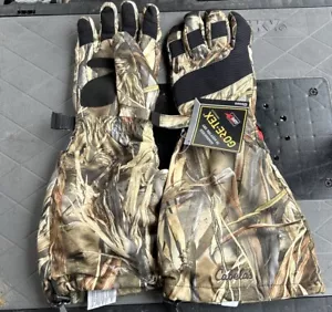 Cabela's WATERFOWL GORE-TEX Insulated Warm DECOY GLOVES Heavyweight Camo SZ XXL - Picture 1 of 7