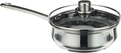 Padella ClearView con Coperchio - Acciaio Inox - KitchenCraft - Diametro 22 cm - Immagine 1 di 4
