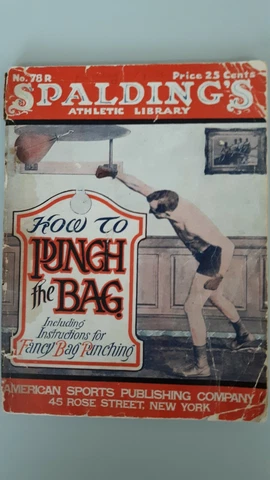 RARE 1927 BOXING BOOK SPALDING'S "HOW TO PUNCH THE BAG" Cover