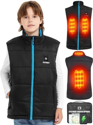 CYCYHEAT Kids Heated Gilet - Boys and Girls Lightweight Heating Vest Jacket Coat - Image 1 of 4