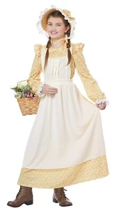 Prairie Girl Colonial Pioneer West Settler Fancy Dress Halloween Child Costume - Picture 1 of 10