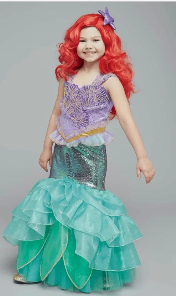 Fantasia de Halloween Chasing Fireflies Disney Deluxe Pequena Sereia Ariel tamanho 8 - Imagem 1 de 4