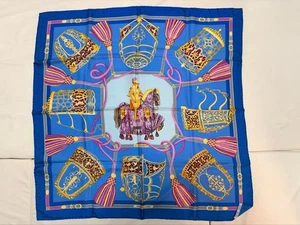 Hermes Carre90 Scarf Stirrup Fantasy Horse Tackle e m1_1124 - Picture 1 of 2