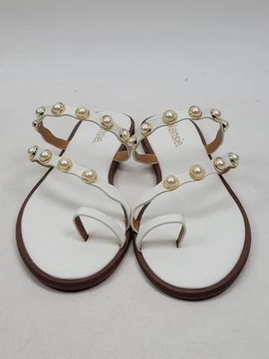 KENSIE Mujer Maltés Blanco Puntera Correa Punta Abierta Sandalias Zapatos 9 M Foto 1 de 4