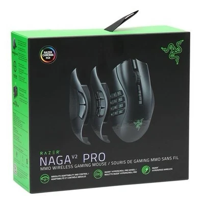 RAZER NAGA V2 Pro Wireless MMO Gaming Mouse Swappable Side Plates 30K Sensor NEW - Image 1 of 3